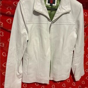 Gallery Ivory Leather Jacket